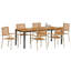 7 Piece Garden Dining Set Acacia-153793261