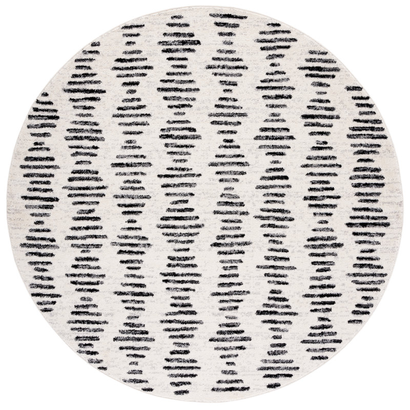 Dunaway Geometric Area Rug, Round 201cm