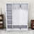 Modern Wooden Hall Tree with Seating Bench, Storage Cabinets, Adjustable Shelf and Metal Hooks-1423397767