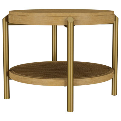 Table de bout ronde avec plateau de rangement Benson