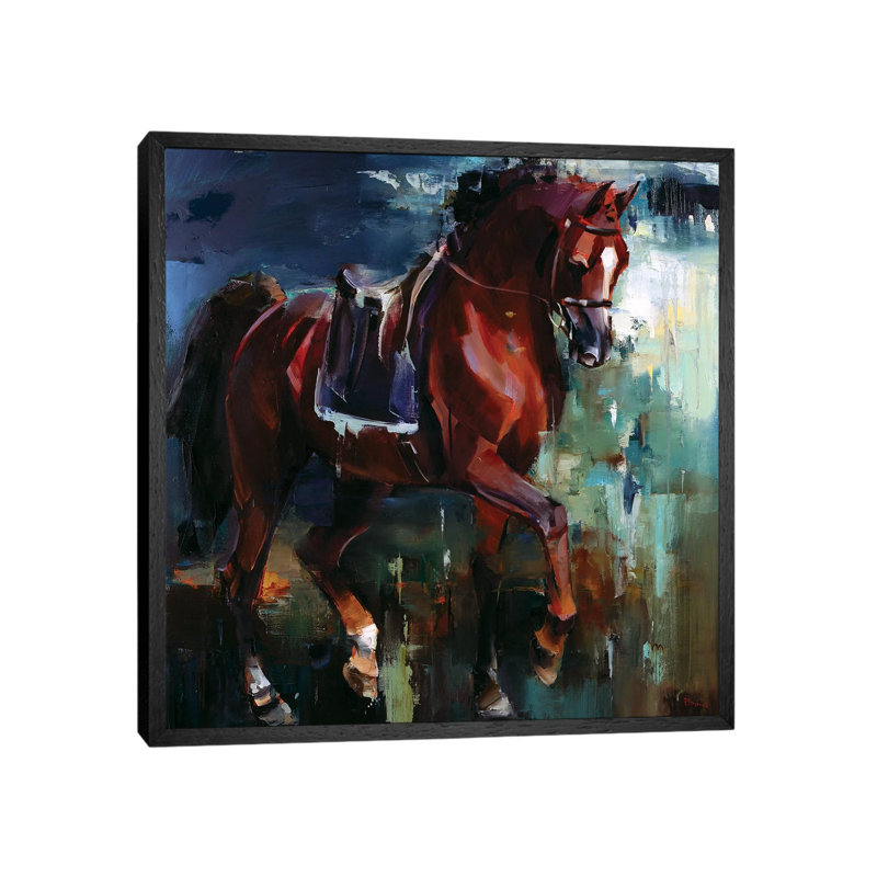 Inversion by Tatyana Yabloed - Painting on Canvas, 45.72cm H x 45.72cm W x 3.81cm D, Black Floater Framed