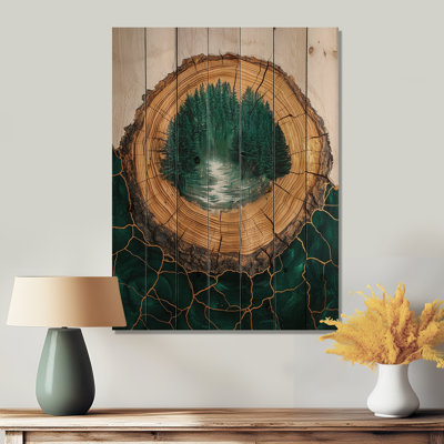 Émeraude, reflet de la forêt, paysage II