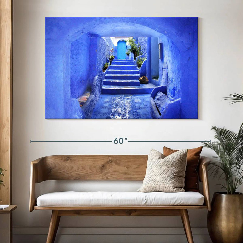 Nicci Moroccan Blue Pathway, 34" H x 51" W