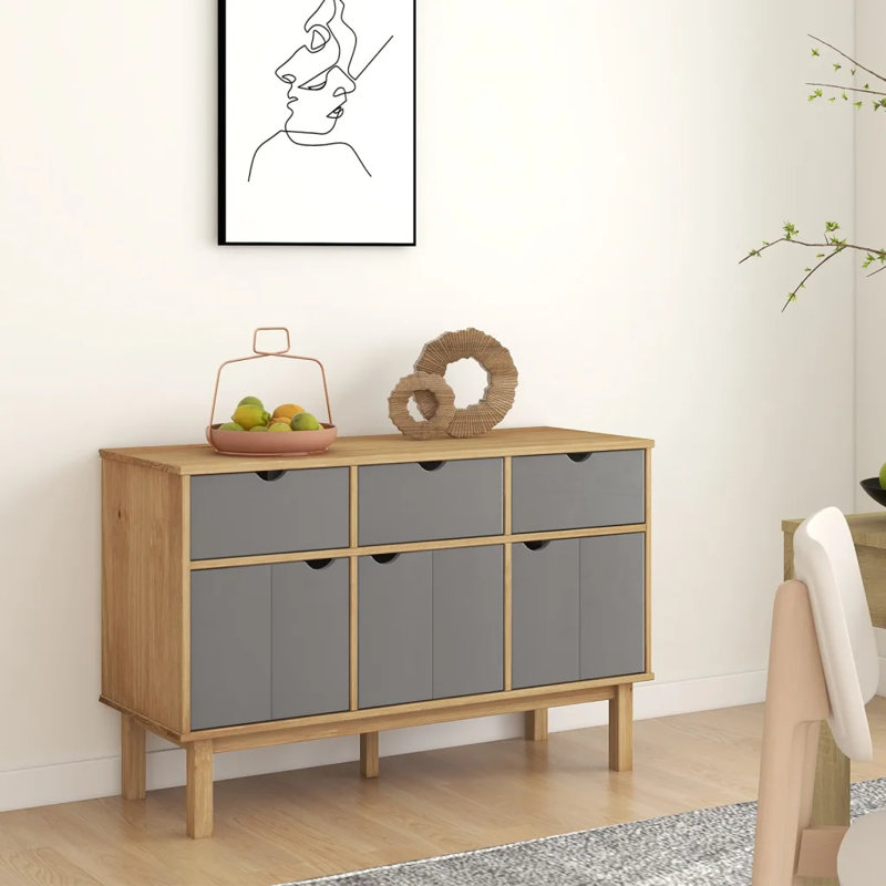 Kambell 114cm Sideboard, Brown/Grey