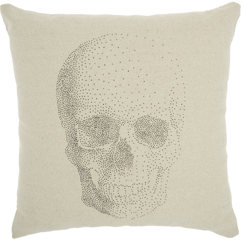 Appliqued Cotton Throw Pillow