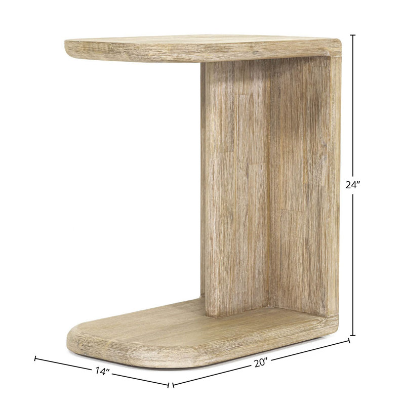 Table d'appoint en forme de C Nabesna Hina