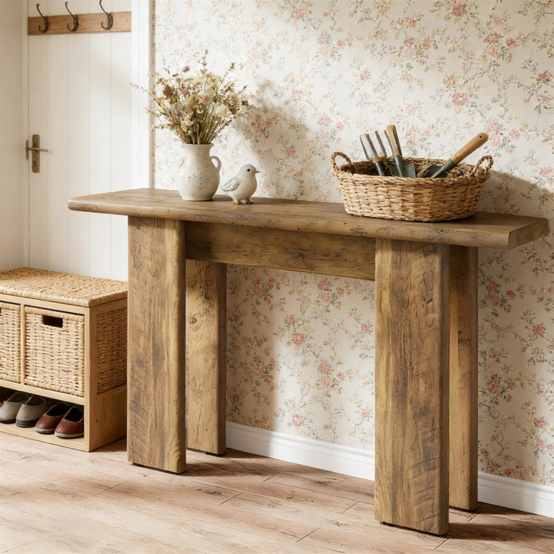 Rustic Style 70" Long Farmhouse Sofa Table