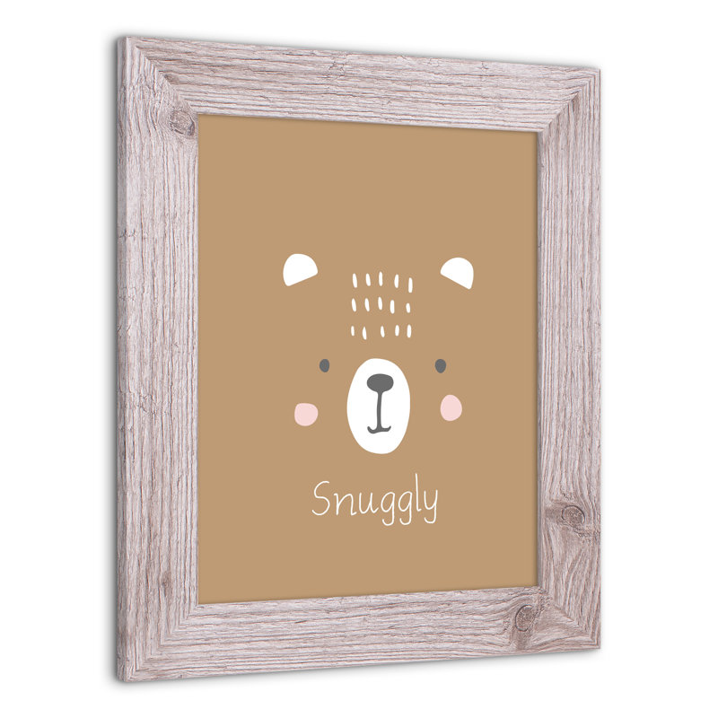 Art encadré Snuggly, H 14 po x l 11 po x P 0,75 po, Cadre blanc
