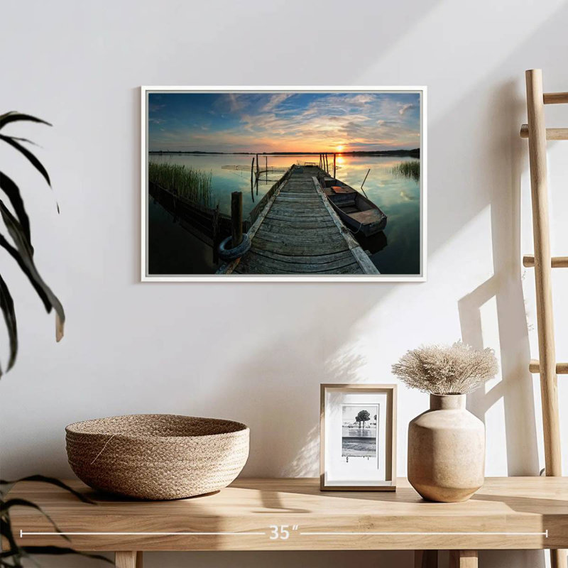 Fishing Trip, Floating Frame White, 19" X 13"