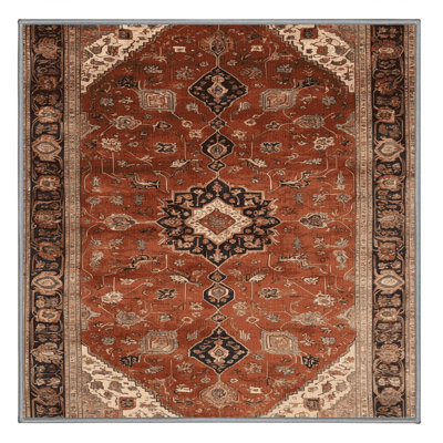 Tapis brun lavable à la machine