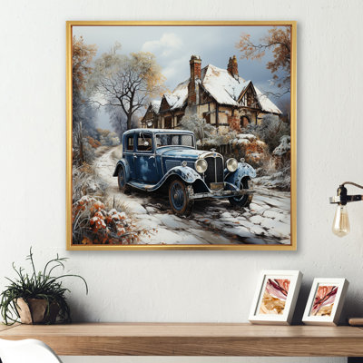 " 1930S Vintage Car Charm In Winter "