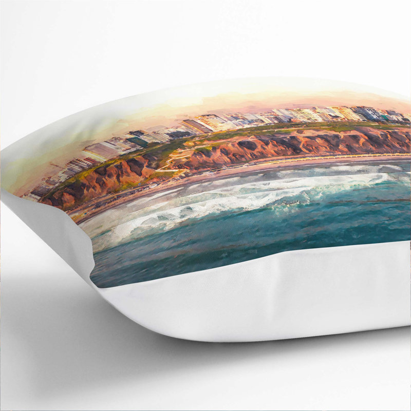 Square Cushion, 40cm H x 40cm W x 15cm D, White
