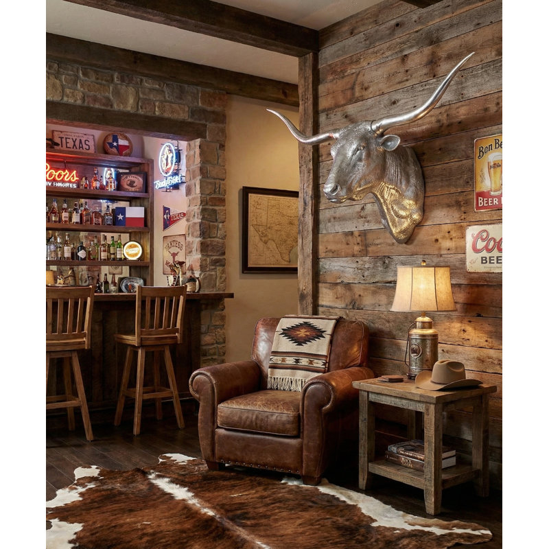 Animals Longhorn Bull Sculpture Wall Décor