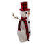 Décoration de Noël d'extérieur 35 po bonhomme de neige 3-D avec chapeau haut de forme et bras brindilles 35 po