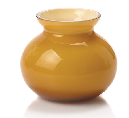 Alaina Glass Table Vase, Amber
