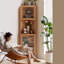 Armoire de coin en bois massif Burlywood