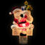 Veilleuse de Noël scintillante avec cheminée scintillante - 6,25 po