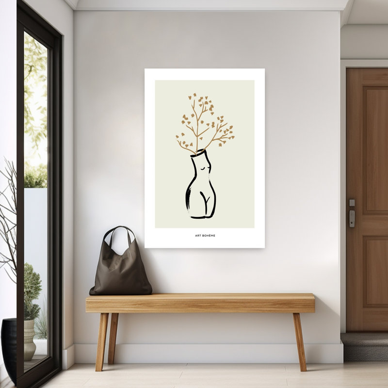 Artboheme(vase) Abstract Contemporary Wall Art Print 1 Piece Wrapped Canvas Wall Art, 152.4cm H x 101.6cm W