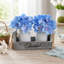 Centre de table Coon Mason avec hortensias jaunes et plateau de table-1077213431