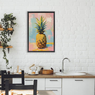 Cadre flottant Pineapple Dream over Pink, design par LSR Design Studio