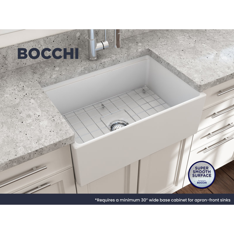 Contempo Step-Rim 27'' L Kitchen Sink, Matte White