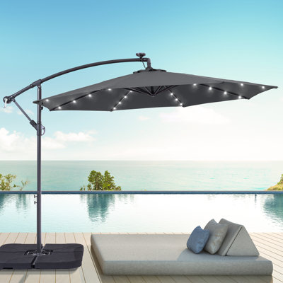Dannii-Leigh 120'' Lighted Cantilever Umbrella