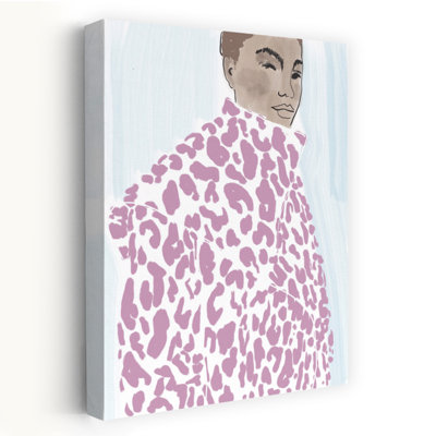 Impression d'art léopard rose, abstrait, moderne et élégant
