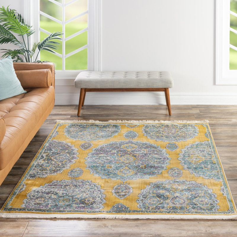 Haefner Floral Indoor Rug, Square 8'2"