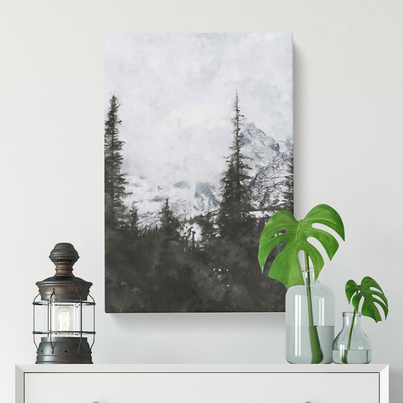 Forest And Mountain Landscape - Wrapped Canvas, 76cm H x 50cm W x 3cm D