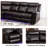 3 - Piece Vegan Leather Reclining Sectional With Foldable Charging Station & Led Lights-640401284