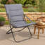 Chaise de terrasse pliante avec coussin Antrice