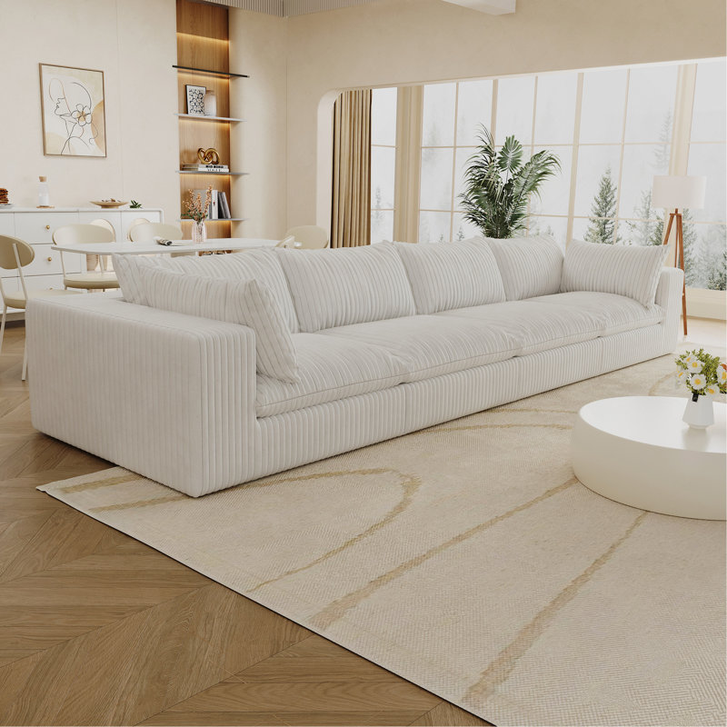 157.6"Cloud Sofa, White