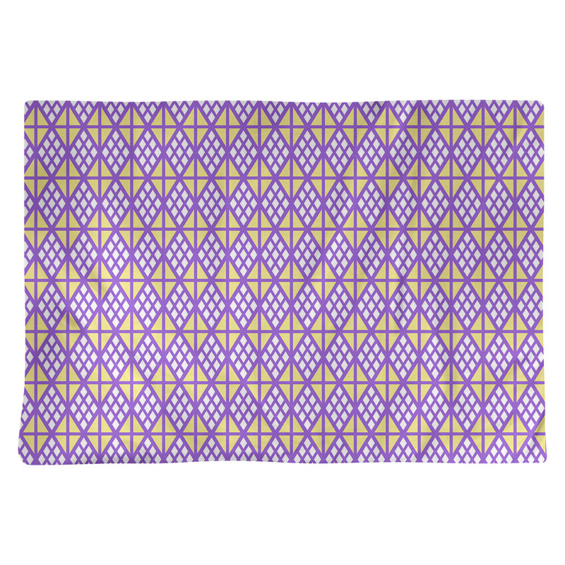 Napperon en coton 18 po Classic Diamonds, Mauve / Jaune