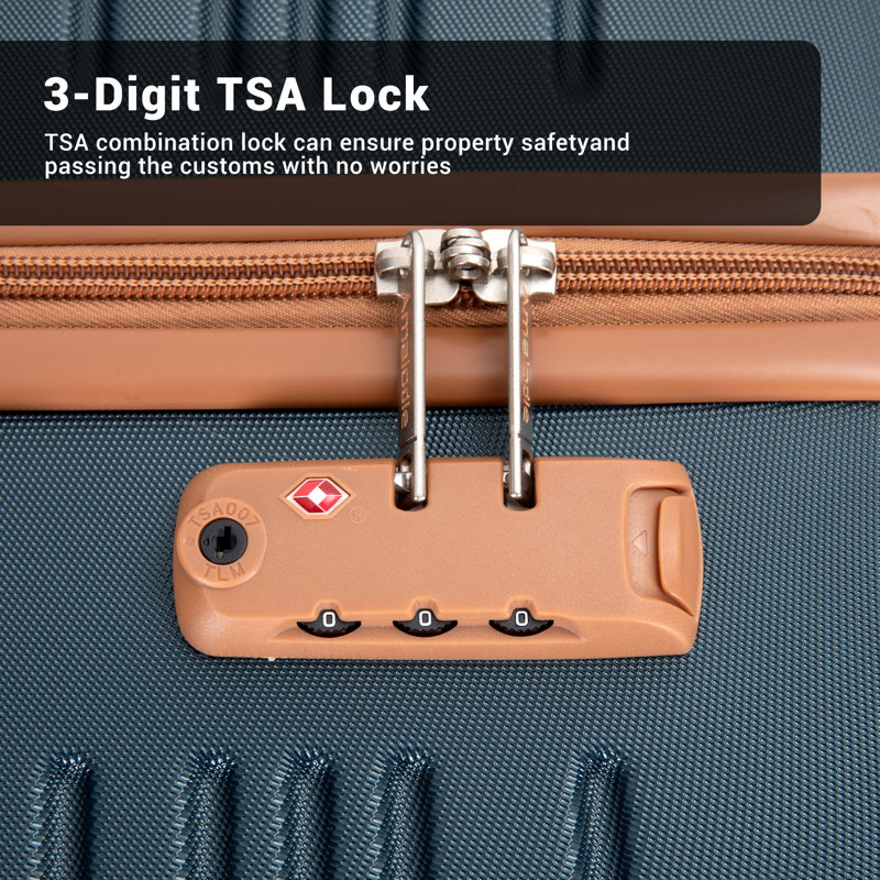 6 Piece Luggage Set, Dark Green