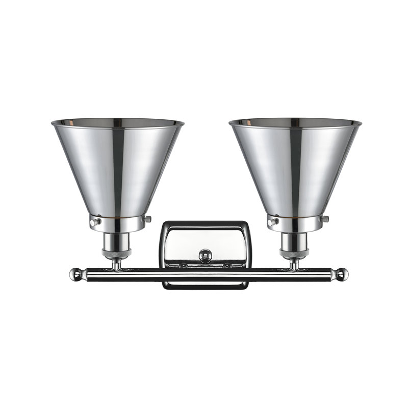 Éclairage pour salle de bain 2 lumières Donovan, Incandescente, Chrome poli