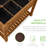Roselean Elevated Mobile Pocket Herb Garden Bed Planter w/ Lockable Wheels, Storage Shelf