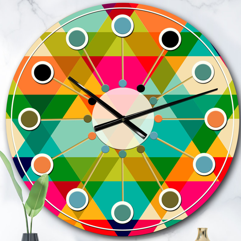 Horloge murale Diamond Mid-Century, Surdimensionné