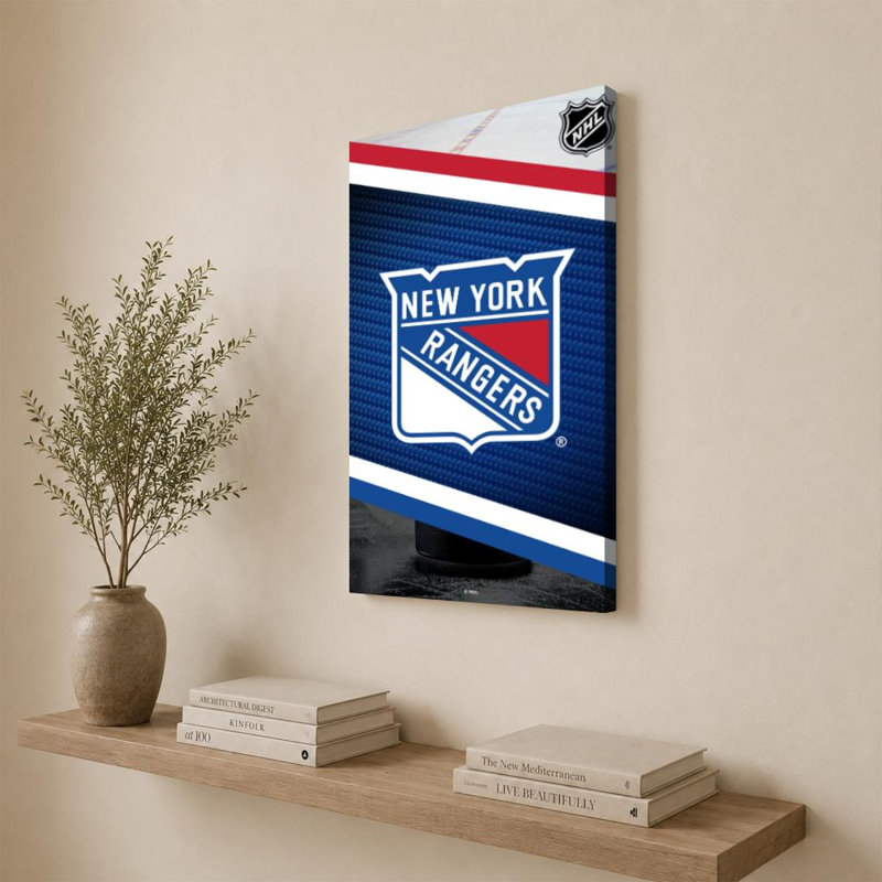 Décoration murale des Rangers de New York (NHL), H 36 po x l 24 po, Wrapped Canvas, Ne s’applique pas