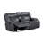 Tito Manual Reclining Loveseat, Grey Polyester, 80 Inch, Cupholders