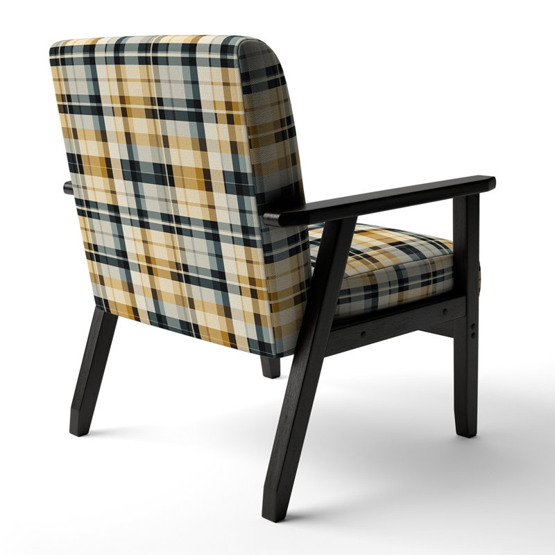 Chaise à accoudoirs rembourrée noire et crème Sophistication I - Hygge & Scandinavian