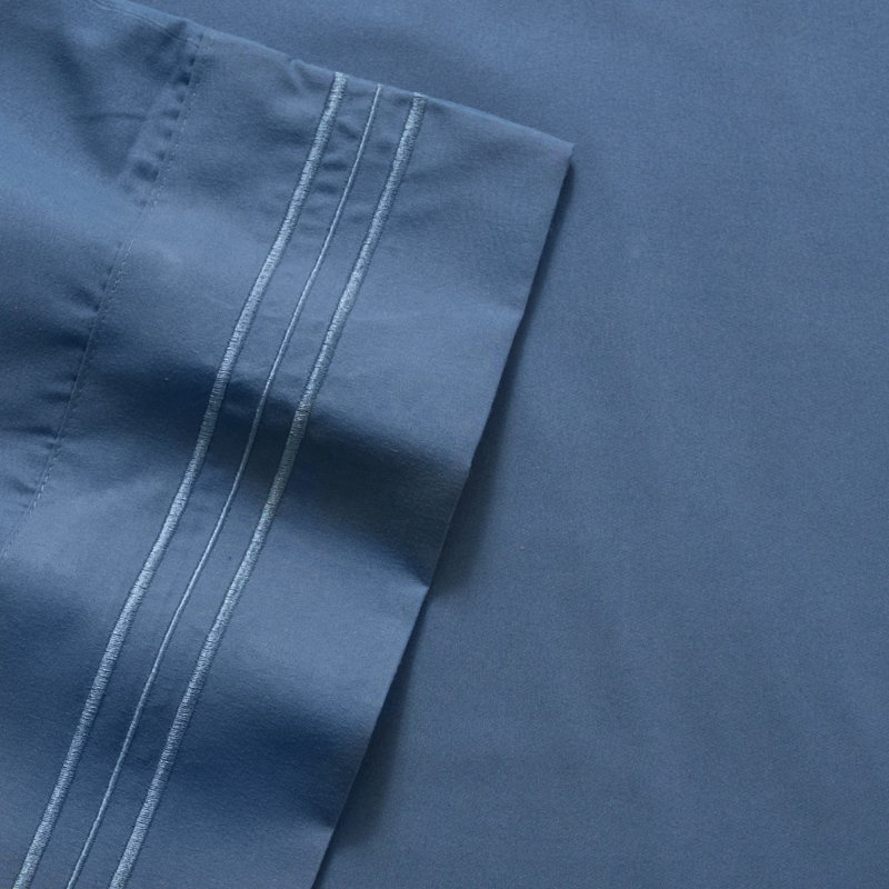 California King Denim Deep Pocket Microfiber Sheet Set