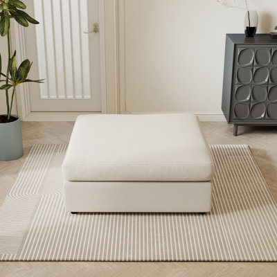 Upholstered Boucle Modular Ottoman