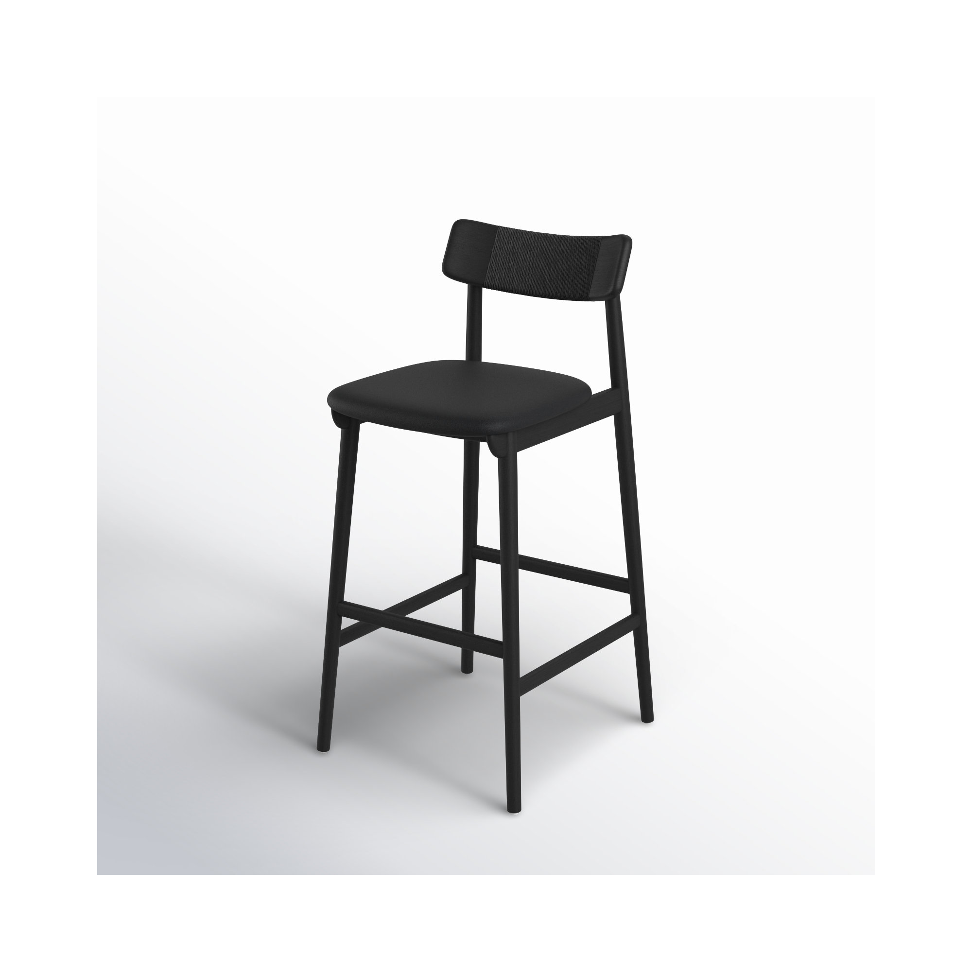 Sakina Bar Stool, Bar Stool (31.5" Seat Height, Black