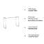 Chinue 120cm Glass Top Console Table