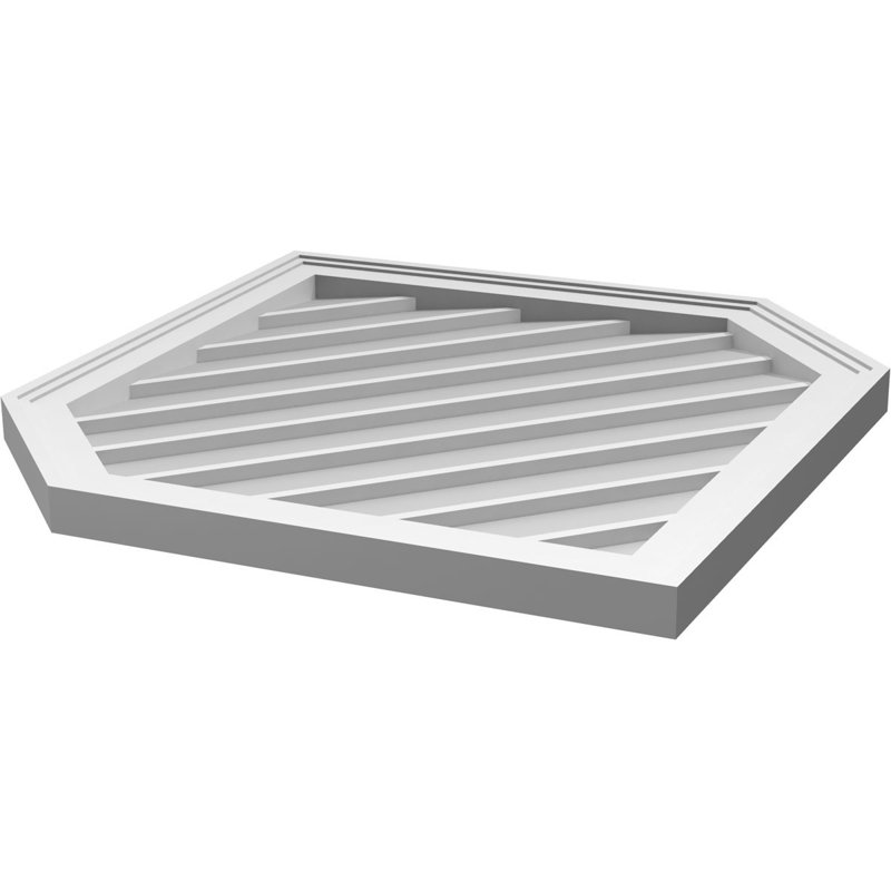 Ventilé vertical à pignon vertical 11/12 po, H 1,5 po x l 28 po x L 34 po