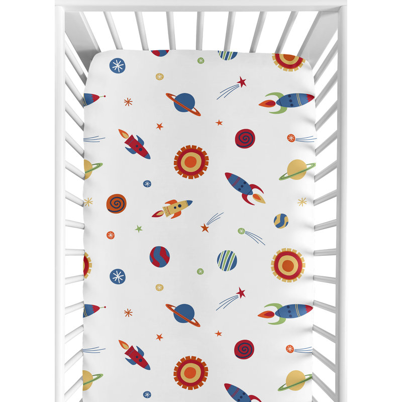 Drap-housse pour lit de bébé Space Galaxy Outer Space