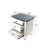 Traditional 24" W Bedside Table Nightstand With 3 Drawers, Solid Wood Legs, Metal Handles-229912439