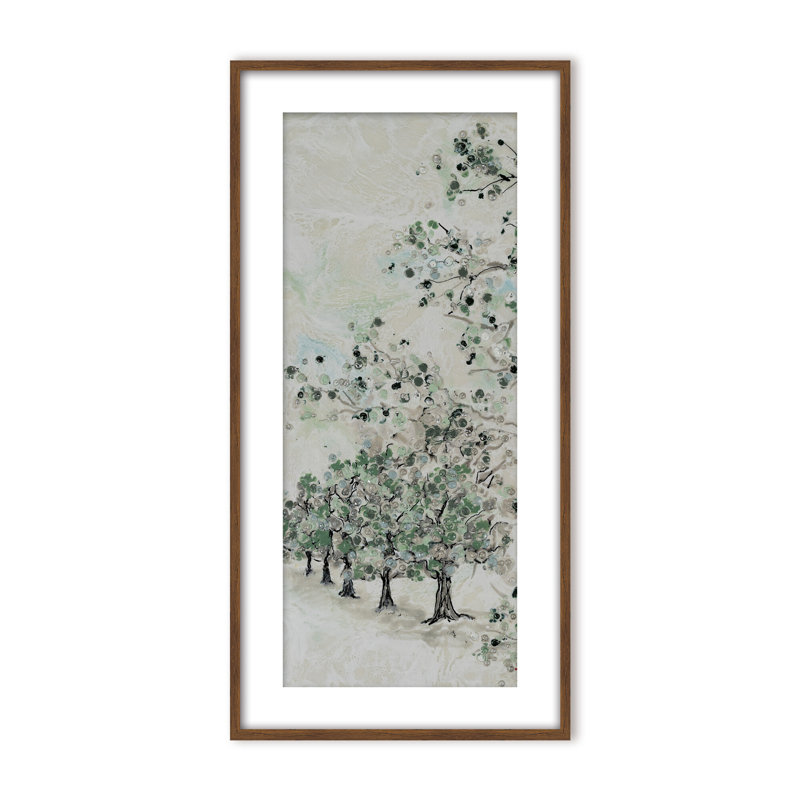 Nature Inspired "Budding Spring" Canvas Wall Art By , 16" H x 8" W x 1.125" D, Black, Framed Print