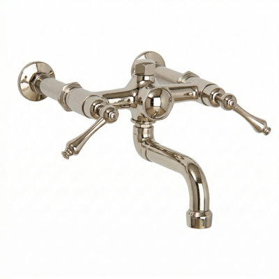 Traditional Wall Mount Tub Faucet with Lever Handles