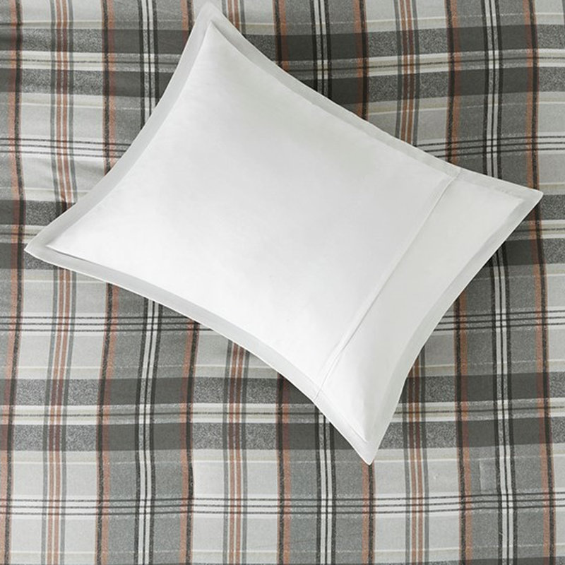 Édredon double / grand écossais, rembourrage, 2 taies décoratives, coussins décoratifs, housse en microfibre lavable à la machine, literie de style élégant